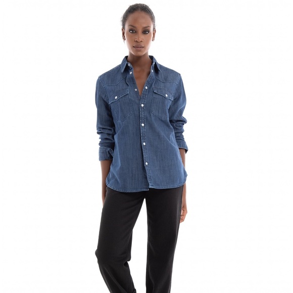 NWT Pinky XL Denim Long Sleeve Button Down Shirt - Picture 5 of 13